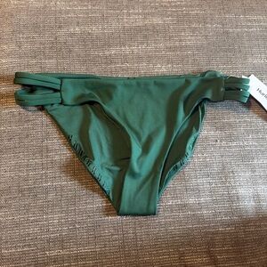 Hurley Bikini Bottom Size XXL UPF50+ Strappy Hipster Green NEW Women